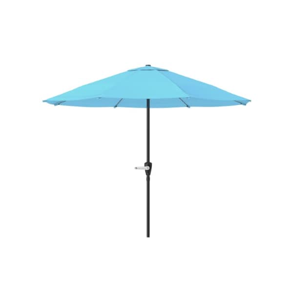 Nature Spring Patio Umbrella, Outdoor Shade with Easy Crank for Table, Deck, Balcony, Porch, Poolside, 9-foot (Blue) 397958SMS